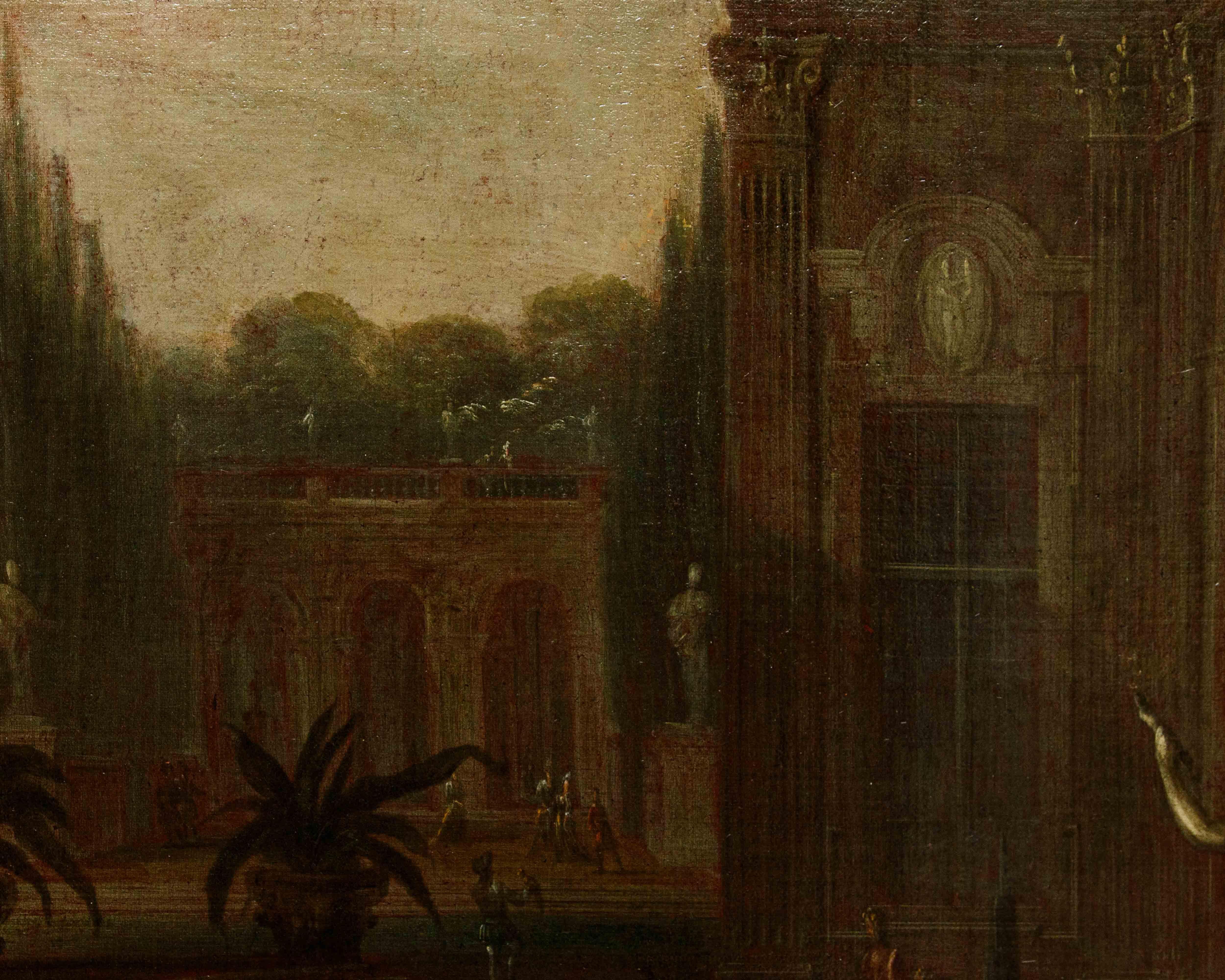 Kreis von Francesco Battaglioli, Architektur mit Schwänen im Angebot 9