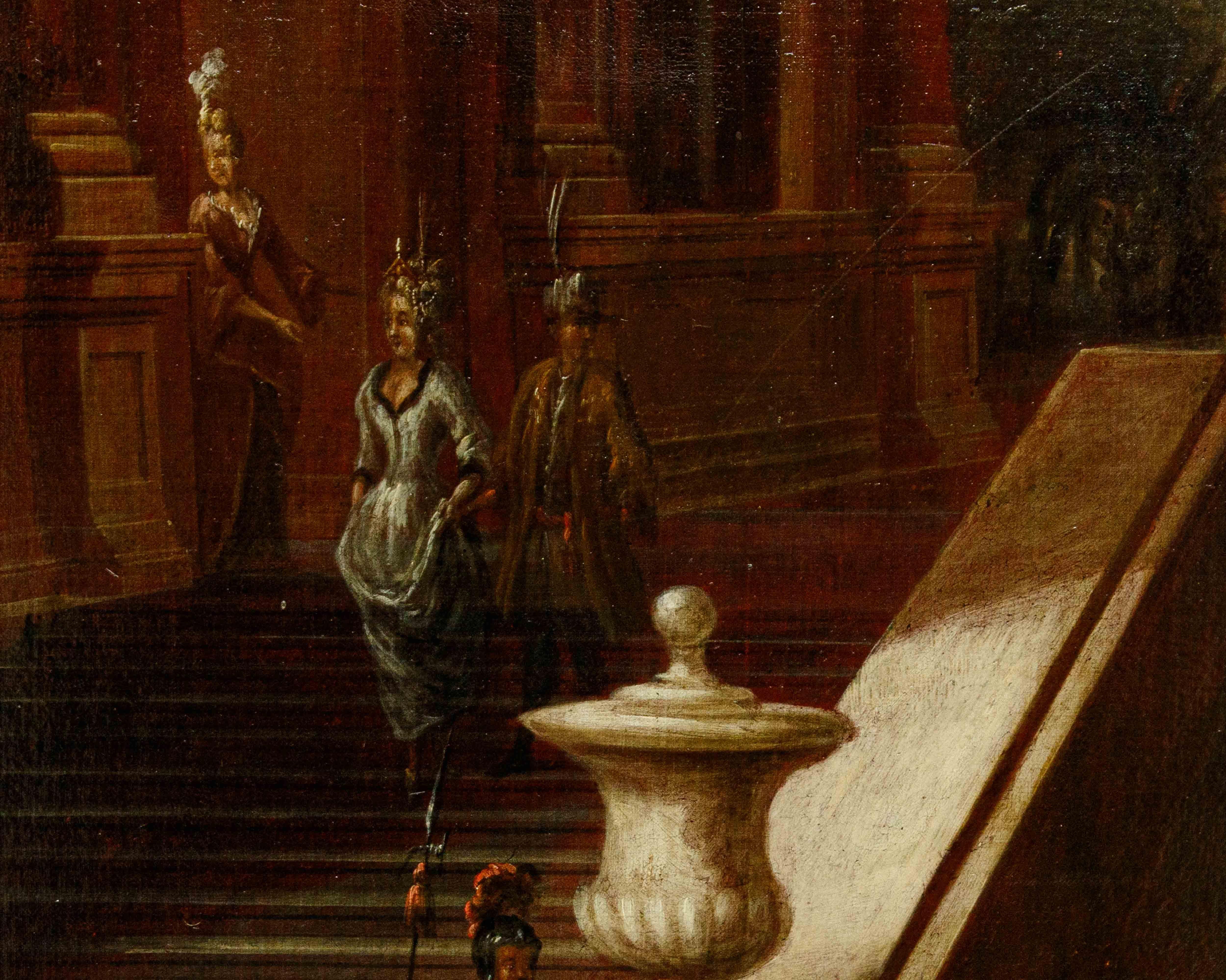 Kreis von Francesco Battaglioli, Architektur mit Schwänen im Angebot 3