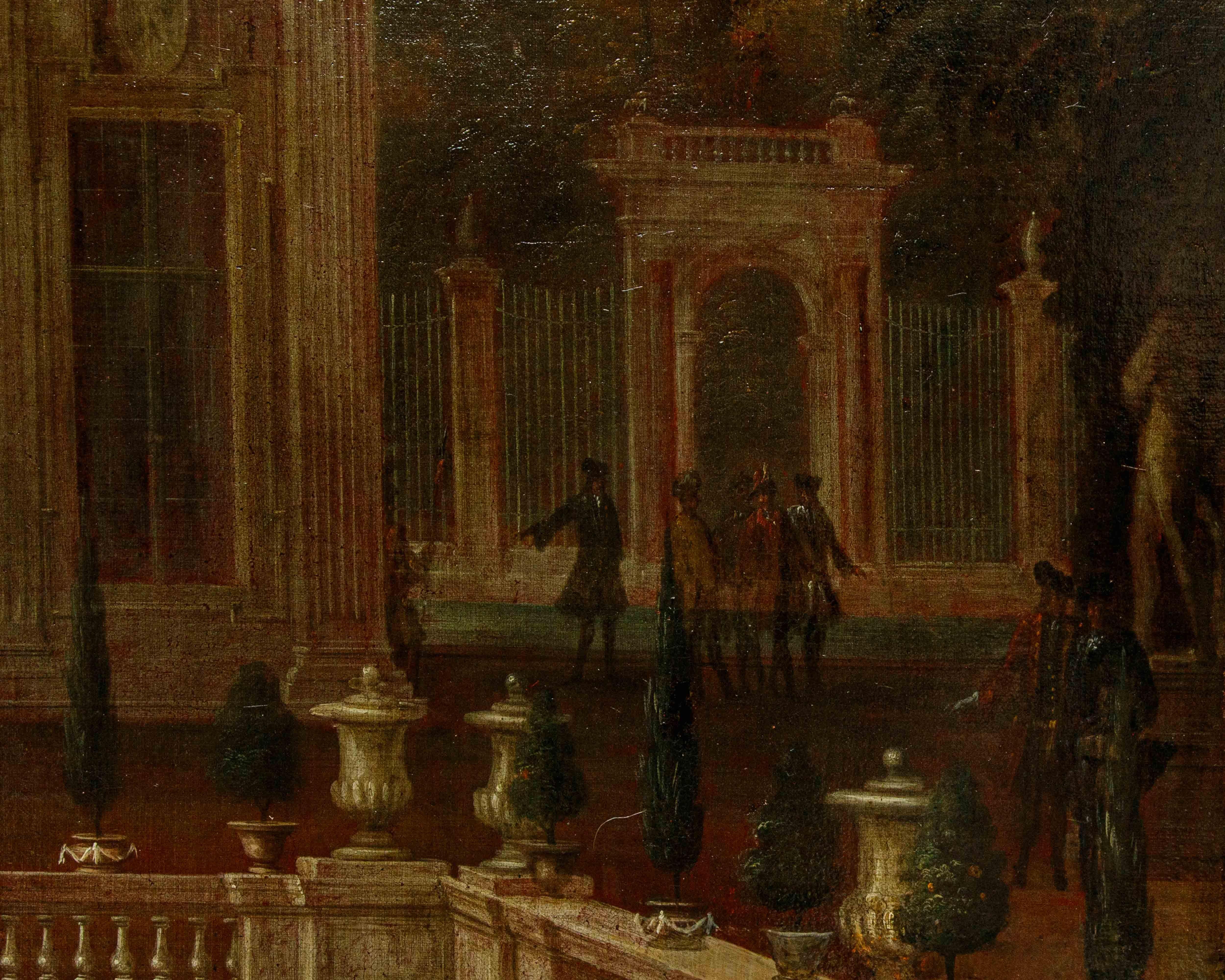 Kreis von Francesco Battaglioli, Architektur mit Schwänen im Angebot 5