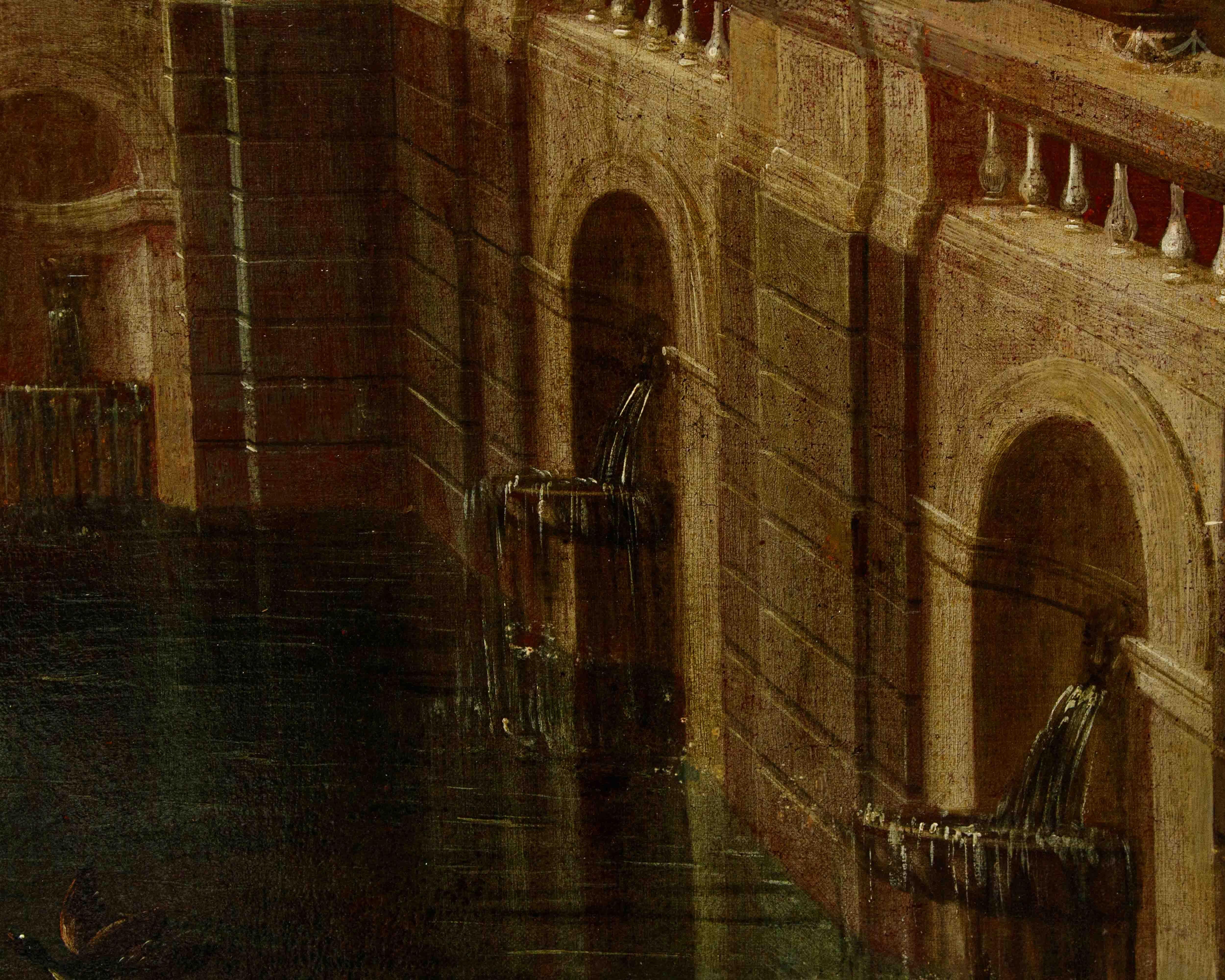 Kreis von Francesco Battaglioli, Architektur mit Schwänen im Angebot 6