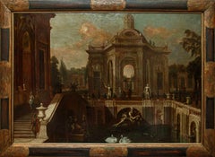 Kreis von Francesco Battaglioli, Architektur mit Schwänen