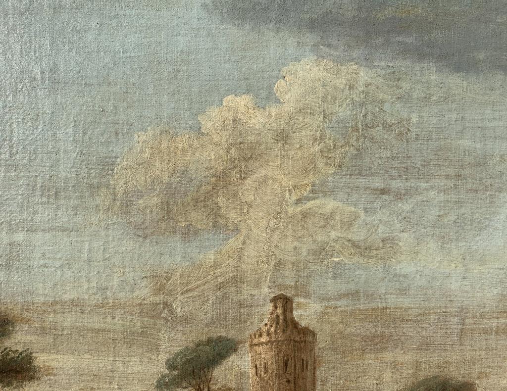 Francesco Battaglioli (Venediger Meister) – Gemälde des 18. Jahrhunderts – Ruinen-Landschaftsbild im Angebot 7