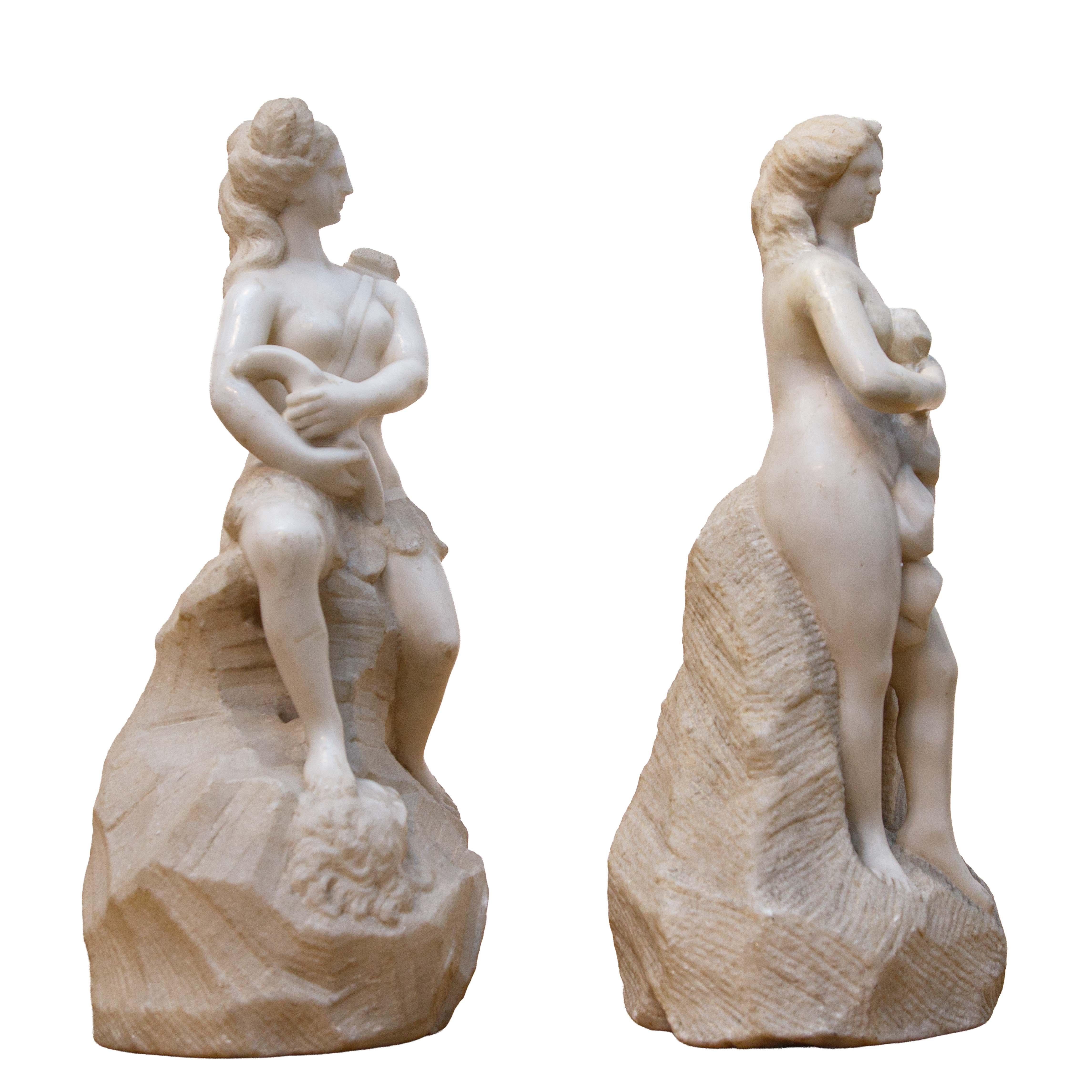 Ambito di Francesco Bertos (1678-1741), Figure femminili cacciatrici in vendita 8