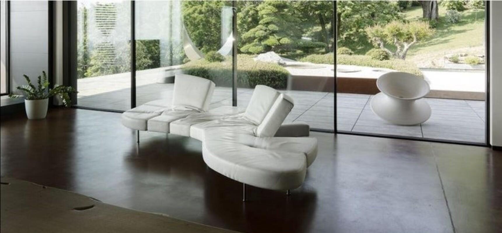 Italian Francesco Binfaré Flap Sofa or Daybed in White Leather by Edra 2000s Italy For Sale
