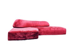 Francesco Binfare' for Edra "On The Rocks" Red Sofa, Italy 2000