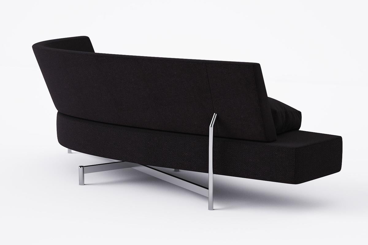 Francesco Binfaré Hai-Sofa aus Metall und dunkelbraunem Stoff von Edra Italien im Angebot 1