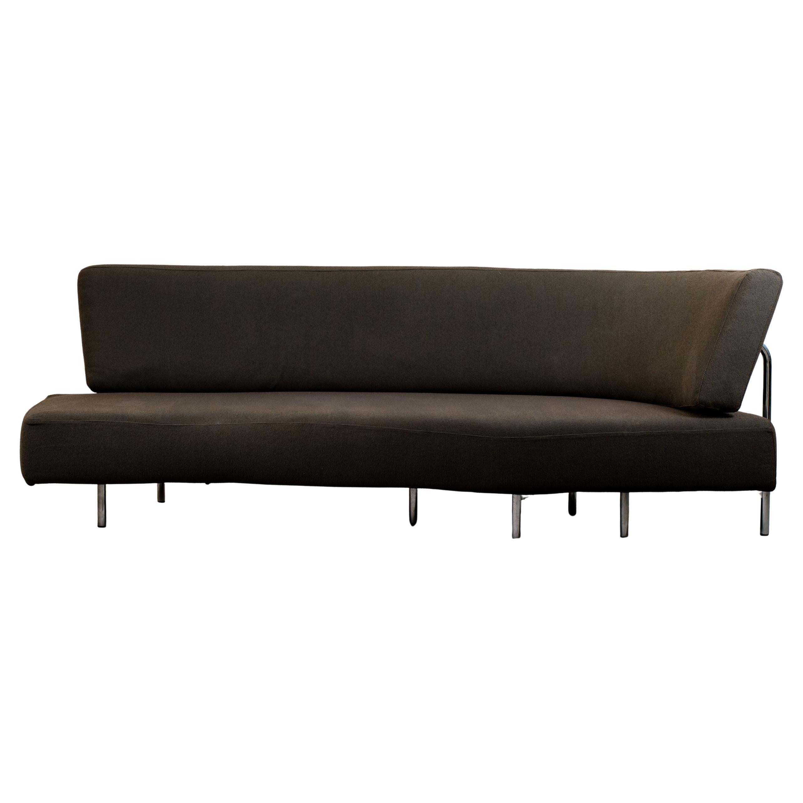 Francesco Binfaré Shark Sofa in Metal and Dark Brown Fabric by Edra Italy