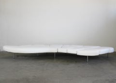 Canapé à abattant en cuir et acier Francesco Binfaré, années 2000, Edra