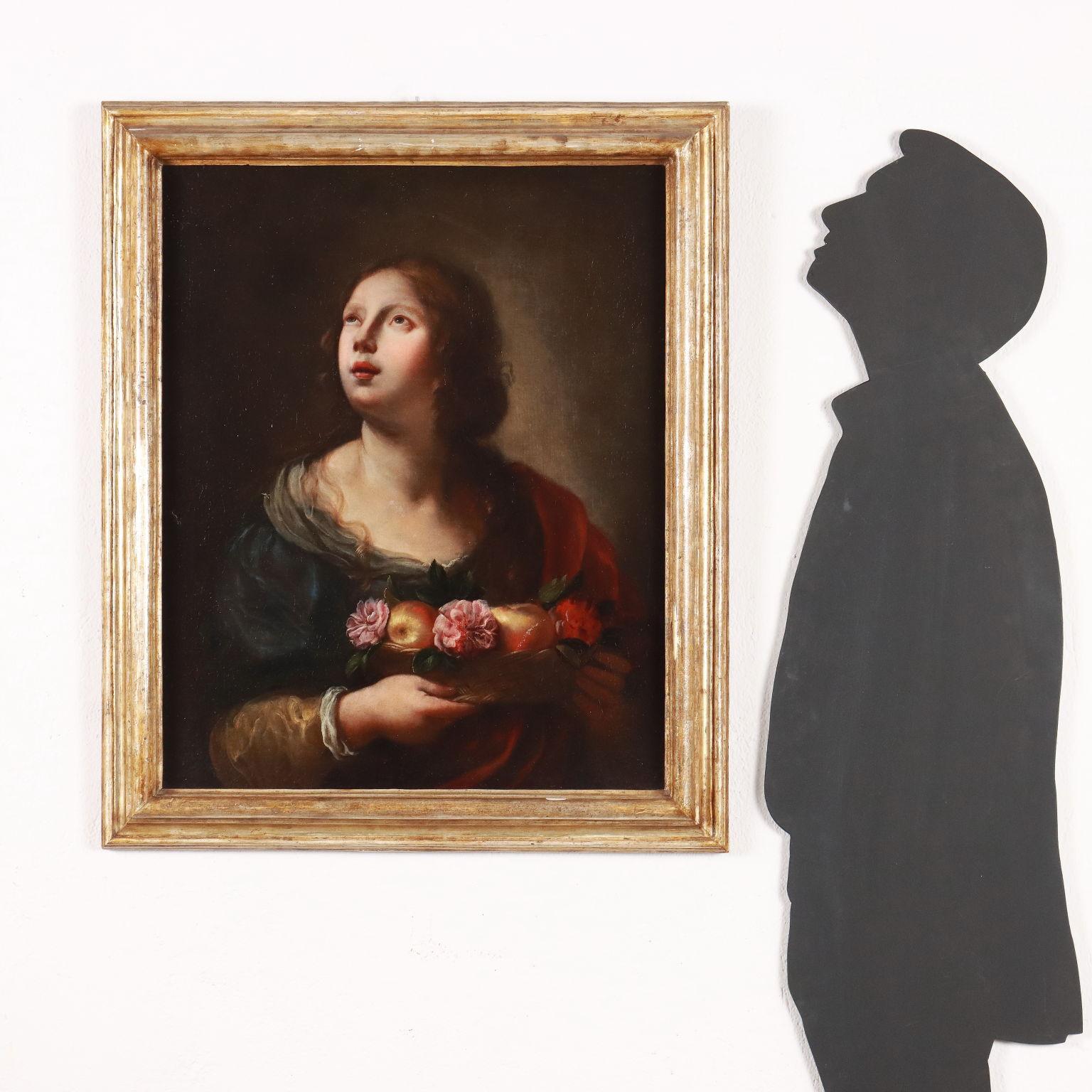 Dipinto Santa Dorotea Attribuito a Francesco Botti, XVII secolo 1
