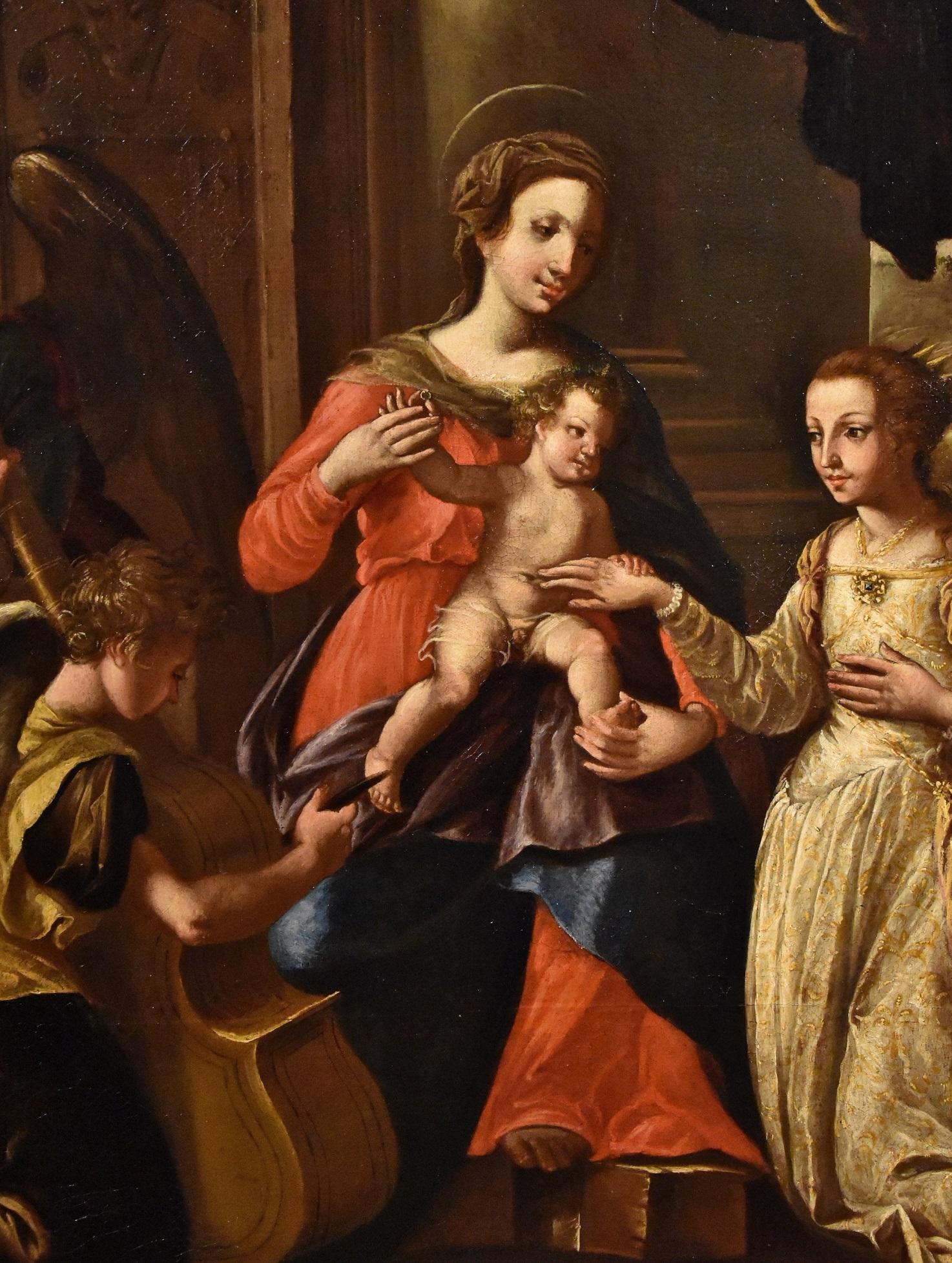 Mariage Mystique Catherine Brizio, Gemälde Öl auf Leinwand, Alter Meister, 17. Jahrhundert  im Angebot 6