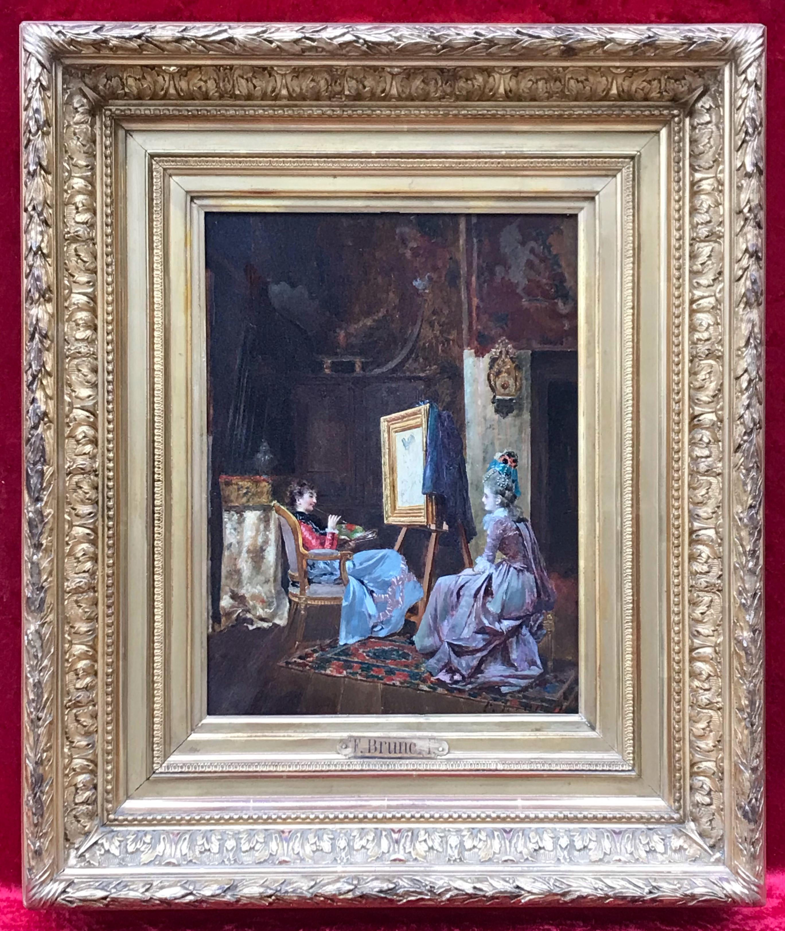 Interior Painting de Francesco Brunery   - Retrato en el taller del Pintor