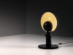 Francesco Buzzi Ceriani 'Cuffia' Table Lamp in Black Metal