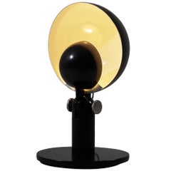 Francesco Buzzi Ceriani 'Cuffia' Table Lamp in Black Metal