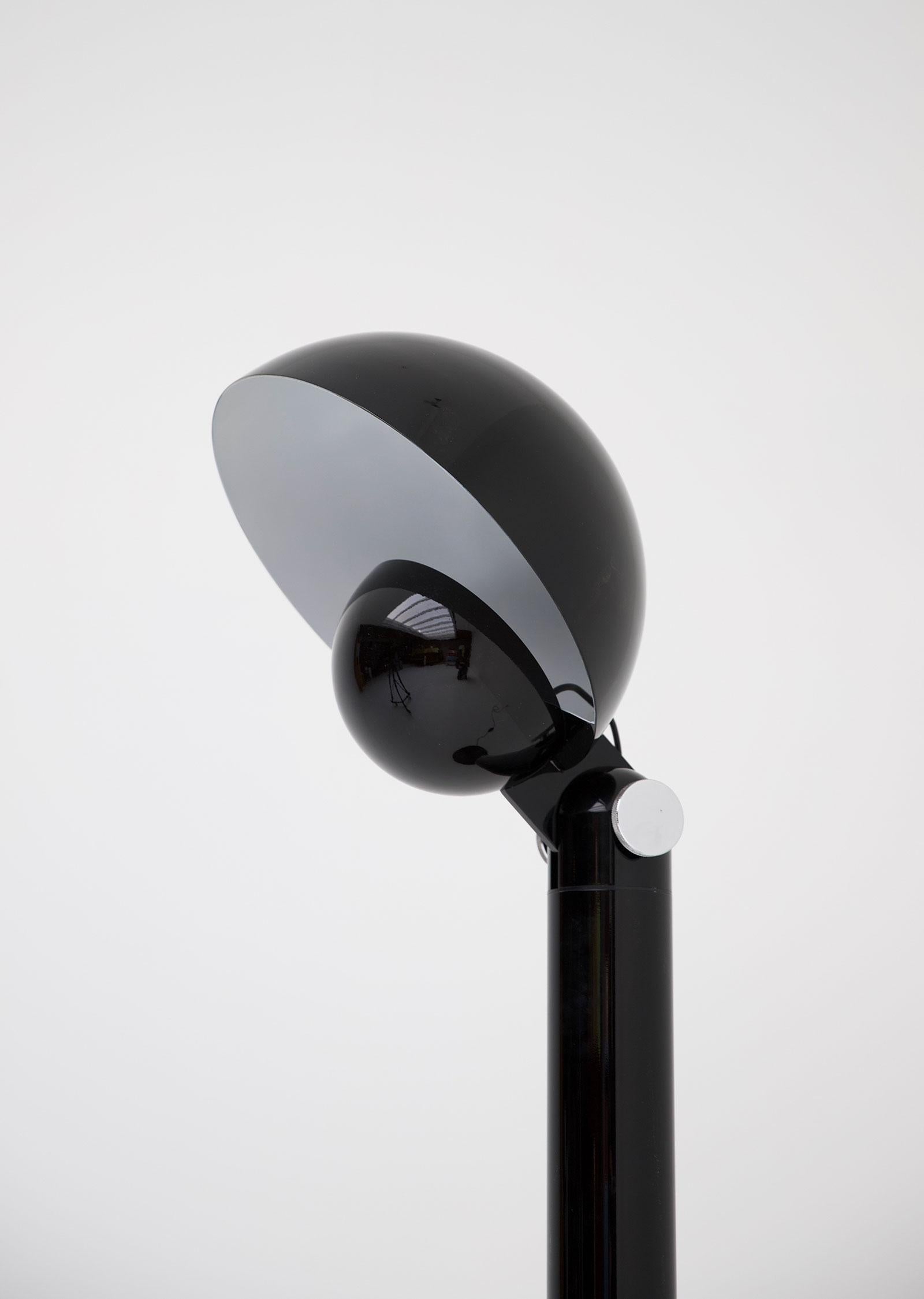 Francesco Buzzi black Cuffia Floor Lamp for Bieffeplast in 1969 2