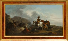 Francesco Casanova (London 1732/33- Vorderbruh, Vienna 1803), Stopping of knights