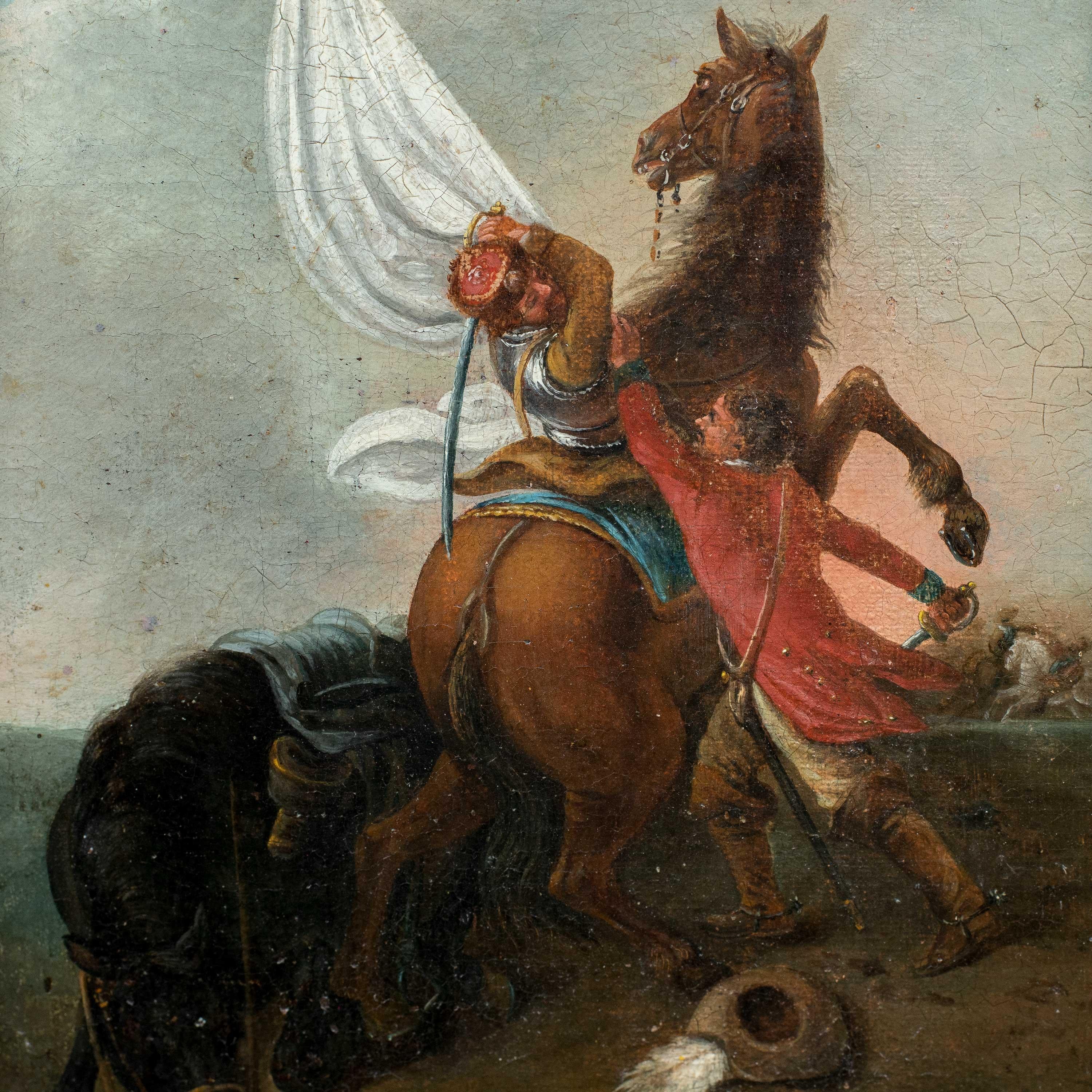 Francesco Casanova (venezianischer Maler) - Landschaft des 18. Jahrhunderts - Schlachtszene im Angebot 1