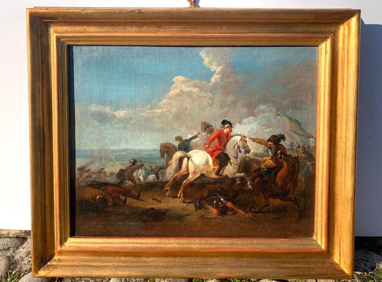 Francesco Casanova (peintre vénitien) - Paysage du XVIIIe siècle - Scène de bataille en vente 3