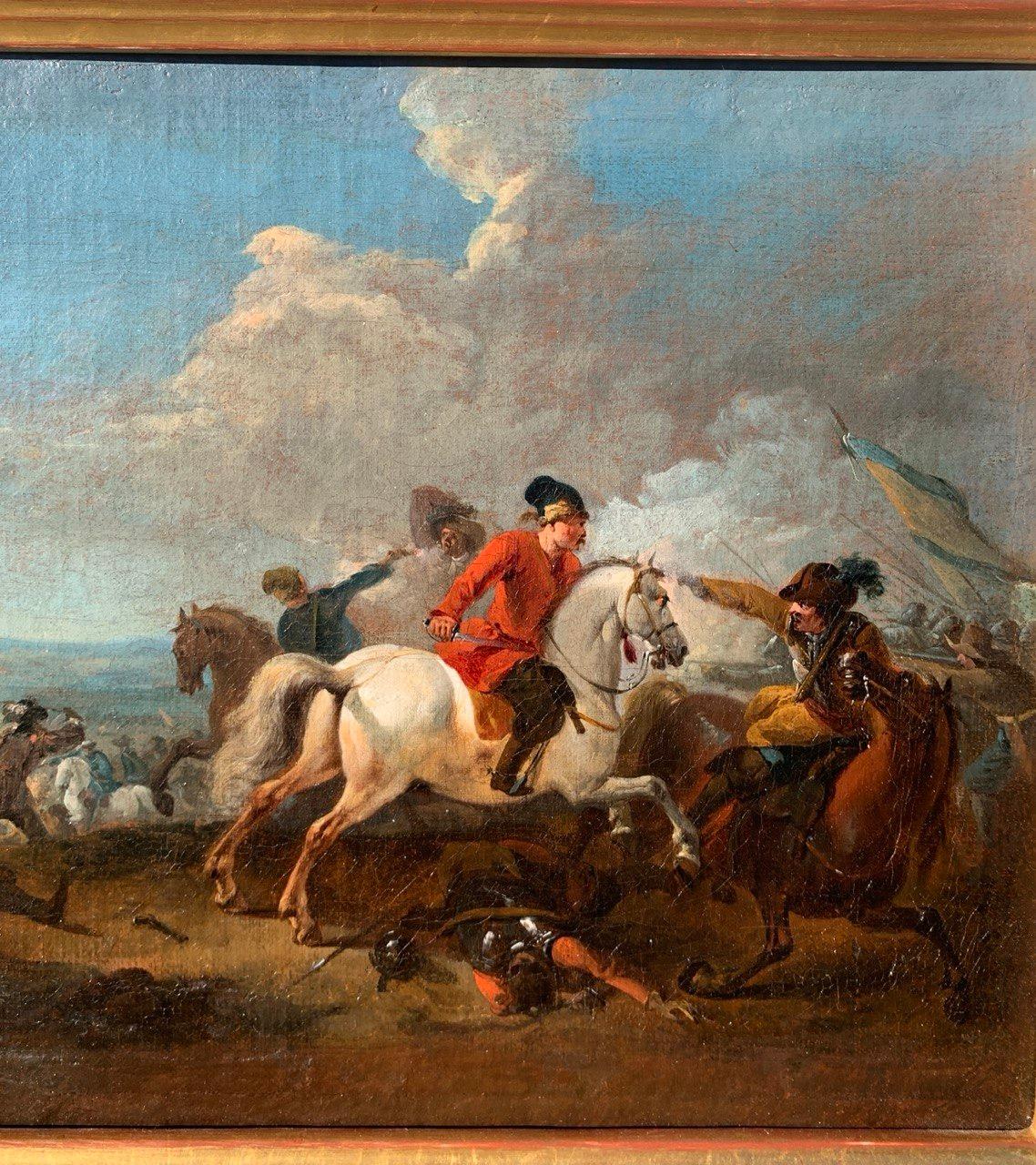 Francesco Casanova (peintre vénitien) - Paysage du XVIIIe siècle - Scène de bataille en vente 5