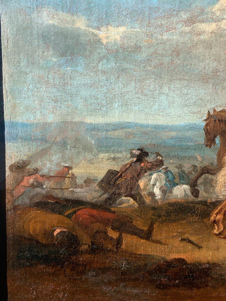 Francesco Casanova (peintre vénitien) - Paysage du XVIIIe siècle - Scène de bataille en vente 7