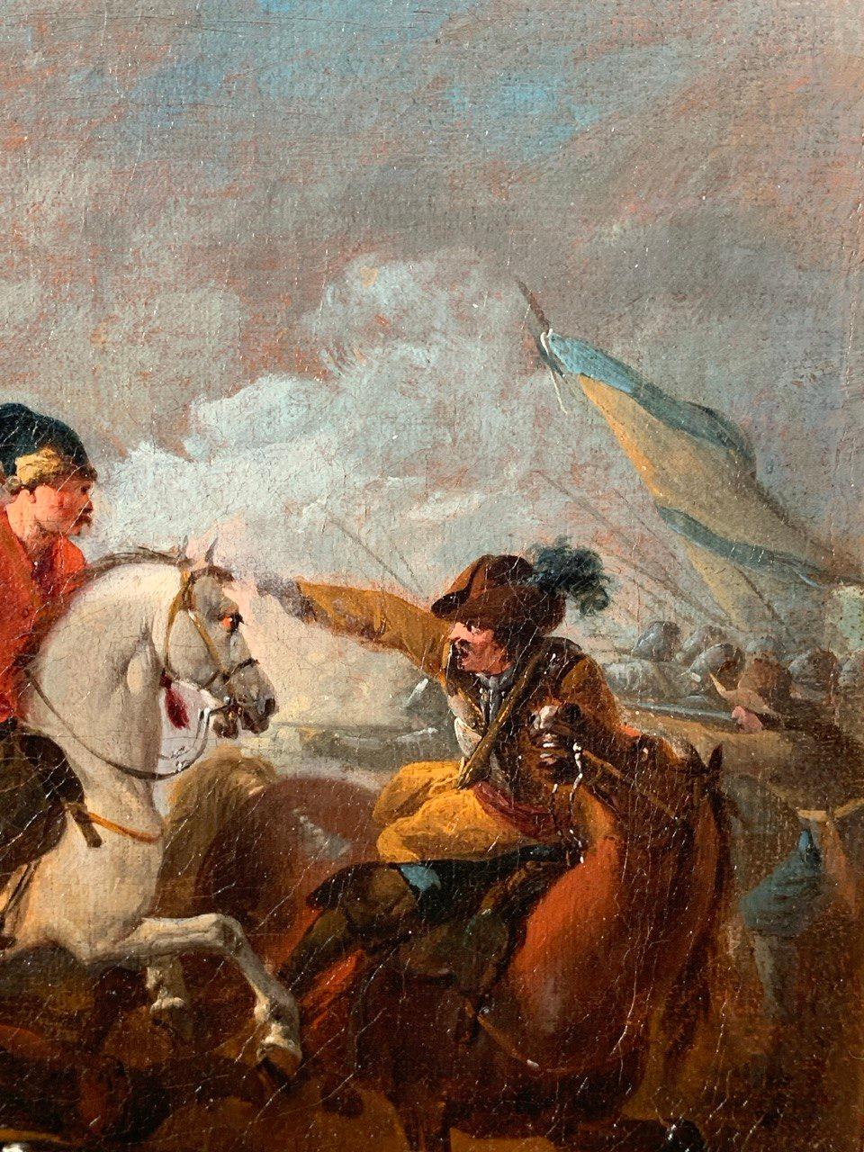 Francesco Casanova (peintre vénitien) - Paysage du XVIIIe siècle - Scène de bataille en vente 8