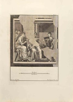 Antikes römisches Fresco – Radierung von Francesco Cepparoli – 18. Jahrhundert