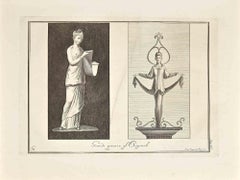 Scène romaine ancienne - Gravure de F. Cepparoli  XVIIIe siècle