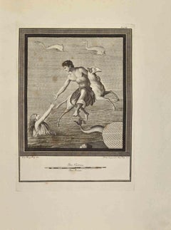 Helle Reaching for Phrixus - Etching by Francesco Cepparoli - 18th Century