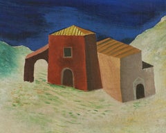 1940s Mediterranean Fishing Village Landscape