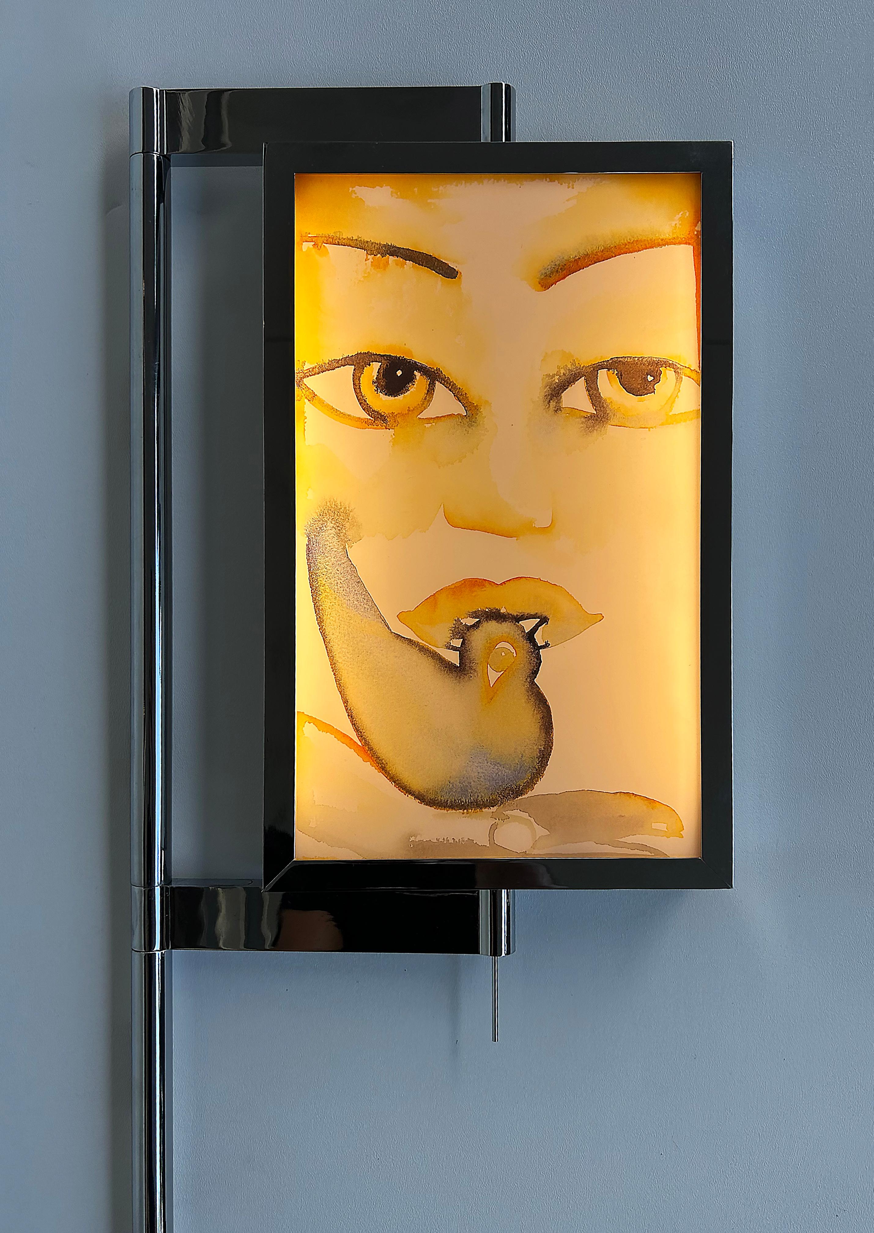 Métal Prototype d'applique lumineuse de Francesco Clemente Flos, Italie en vente