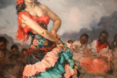 Francisco Rodriguez Sanchez Clement Dipinti a olio su tela Danzatrici di flamenco