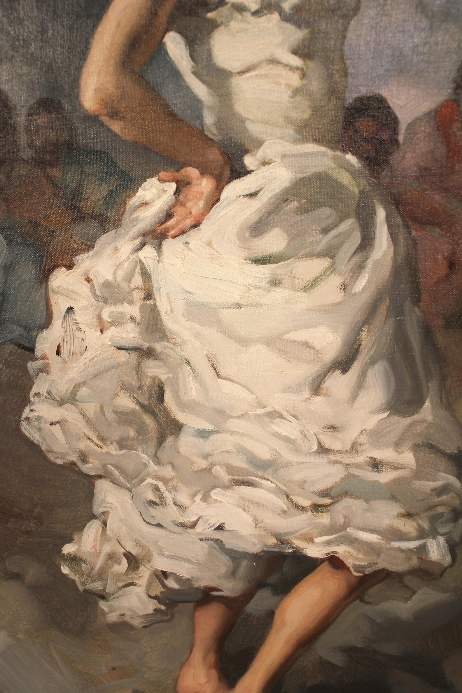 Francisco Rodriguez Sanchez Clement Dipinti a olio su tela Danzatrici di flamenco in vendita 2