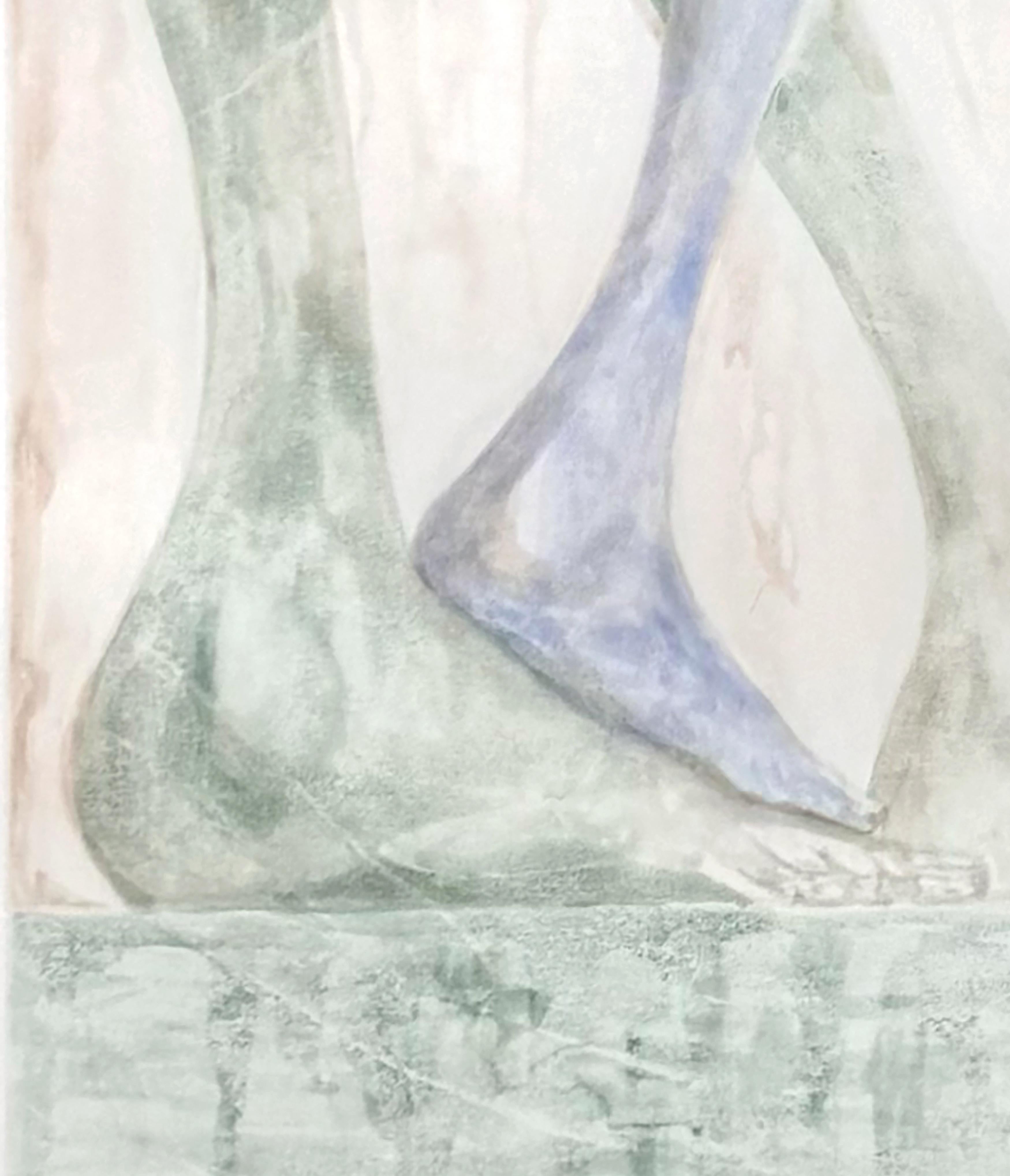 After a Poem (Original Etching that includes a personalized note by kd lang) - Neo-Expressionist Print by Francesco Clemente