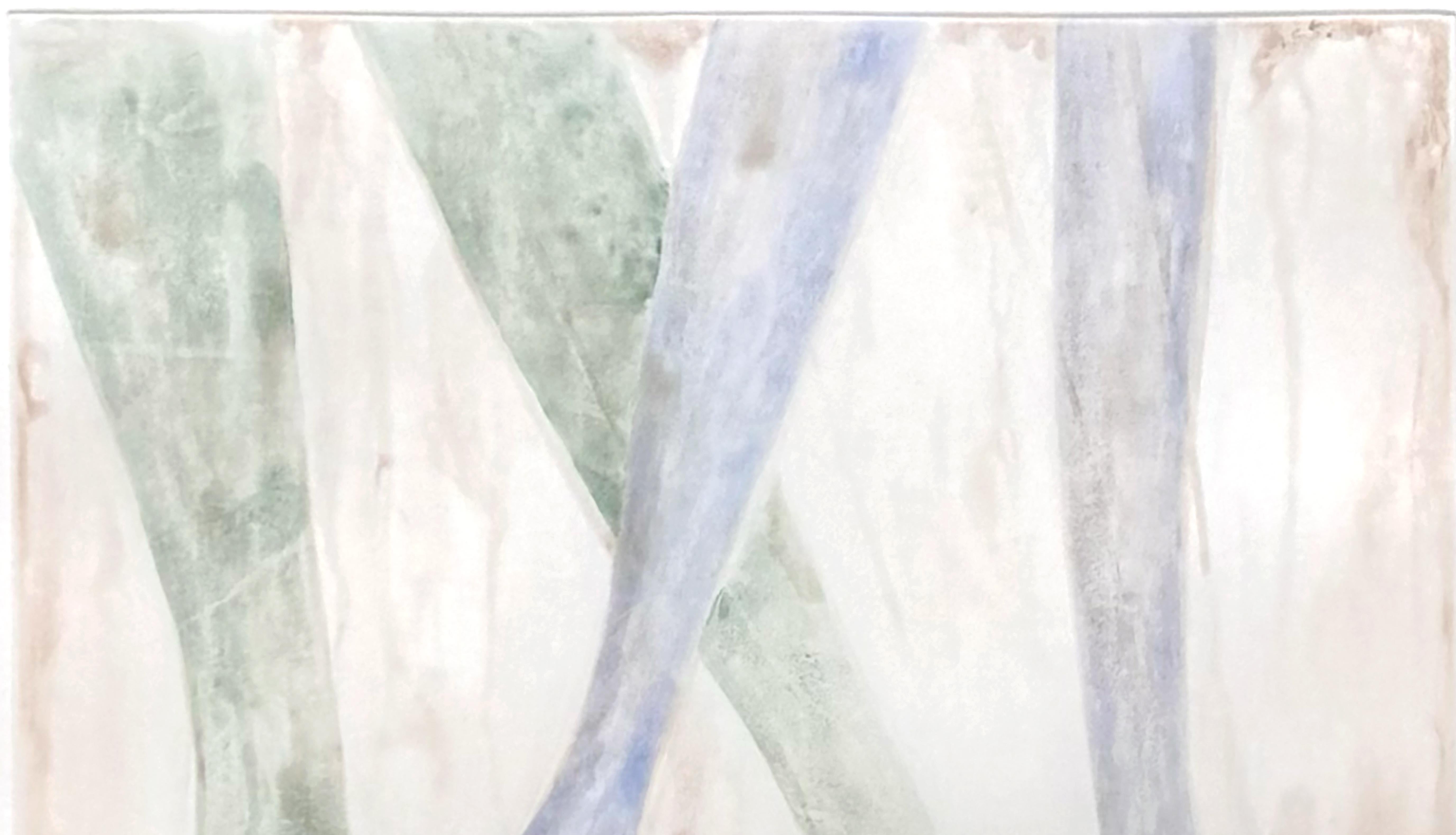 Original, limited edition color etching, new to market. Making contact with a textured green ground, a larger pair of feet supports a smaller pair that are perched atop of them. We sense the intimacy of this act and appreciate the unusual viewpoint