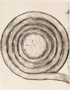 Clemente Sin título B: paisaje mítico surrealista, viaje con océano, Venus, serpiente