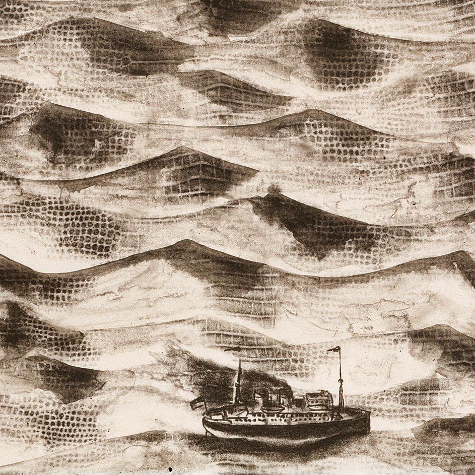Clemente Untitled B: surreal mythical landscape, voyage with ocean, Venus, snake For Sale 1
