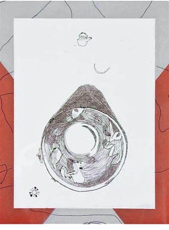 Large Italian Aquatint Etching Francesco Clemente Neo Expressionist Avant Garde