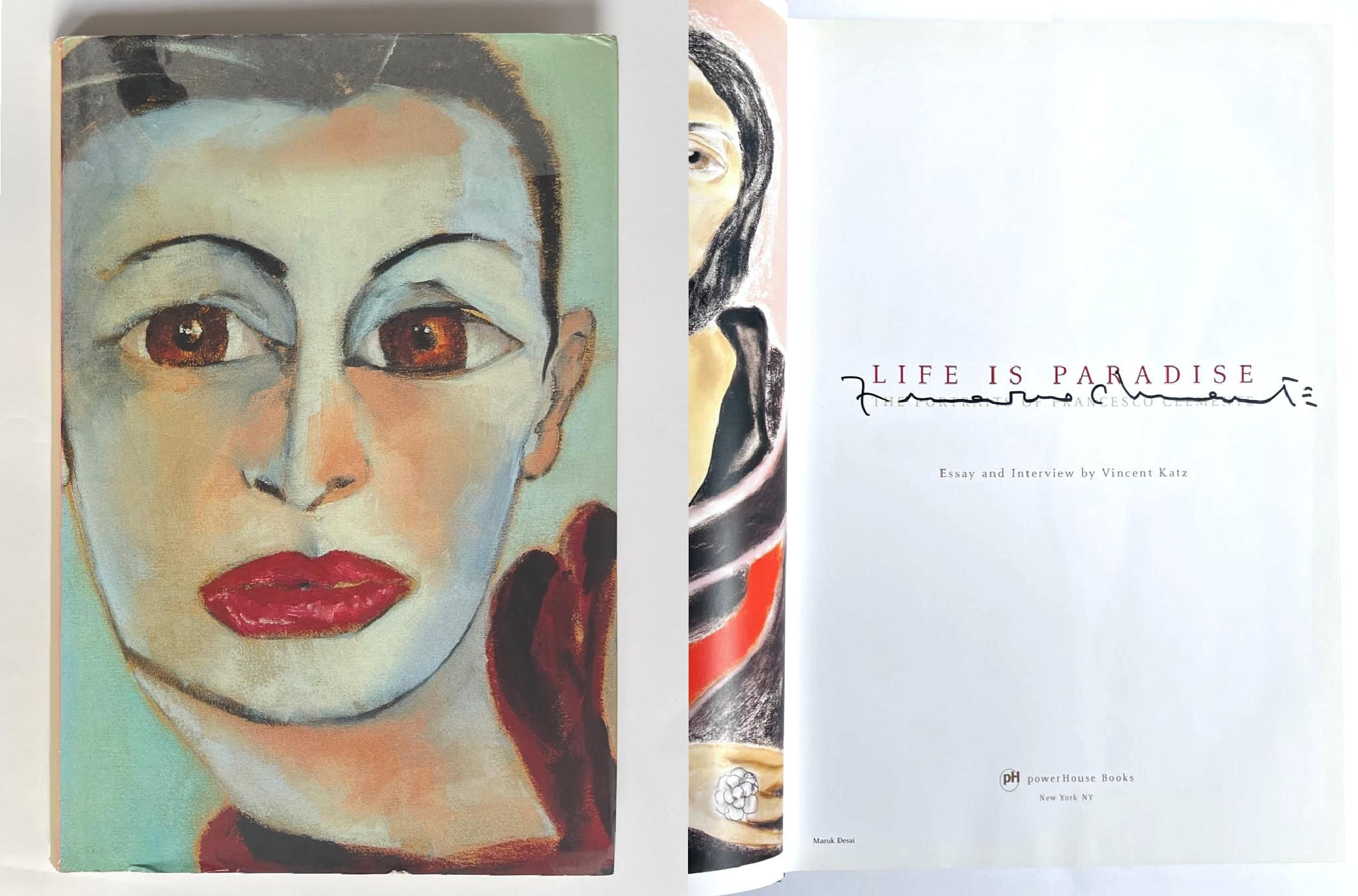 Hardback monograph: Life is Paradise (Hand signed by Francesco Clemente)