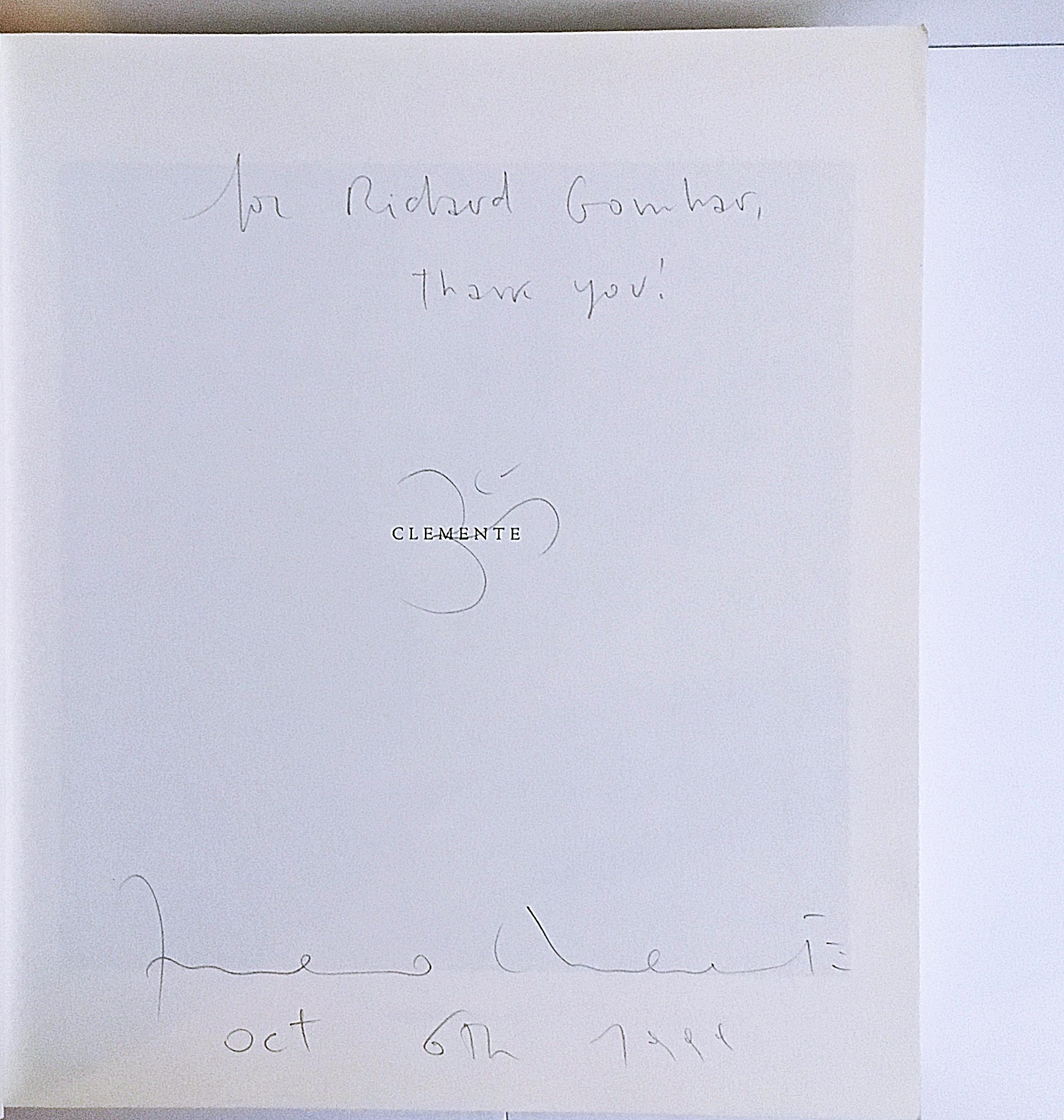 Monograph, Hand Signed by Francesco Clemente and inscribed with a small drawing For Sale 1