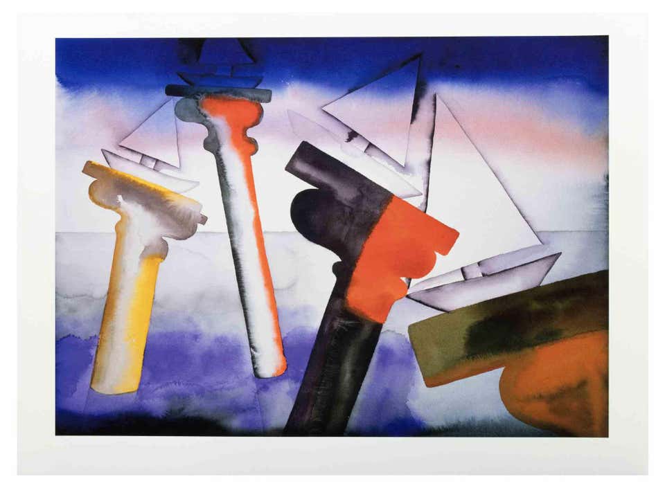 The Past Protecting the Future - Lithograph by Francesco Clemente -2008