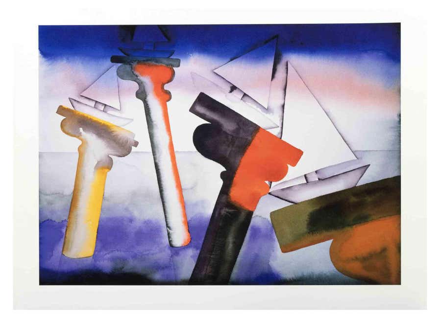 The Past Protecting the Future - Lithograph by Francesco Clemente -2008