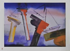 Le passé protégeant l'avenir - Lithographie de Francesco Clemente -2008