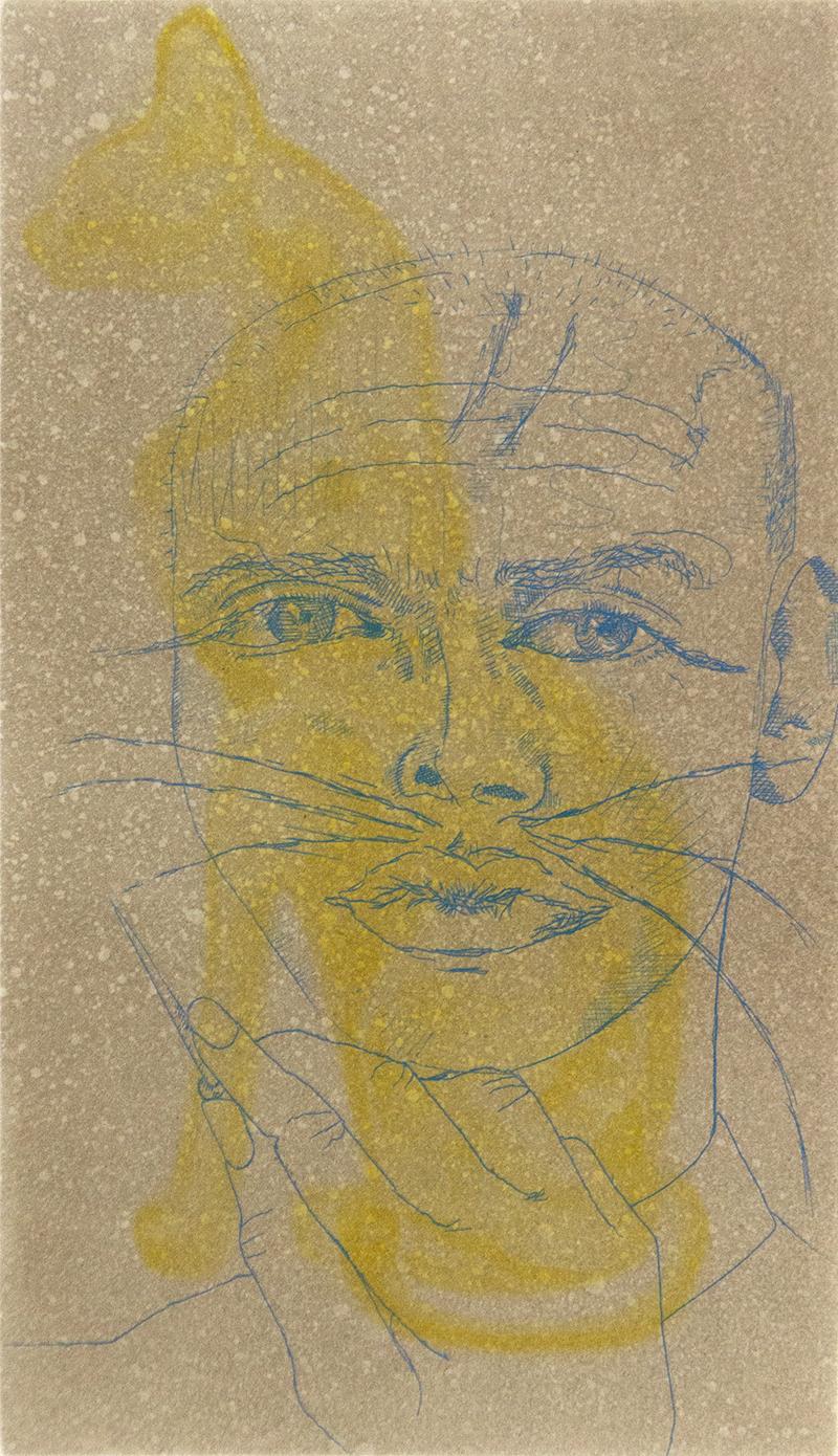 Francesco Clemente Portrait Print - Untitled (Self Portrait as a Cat)