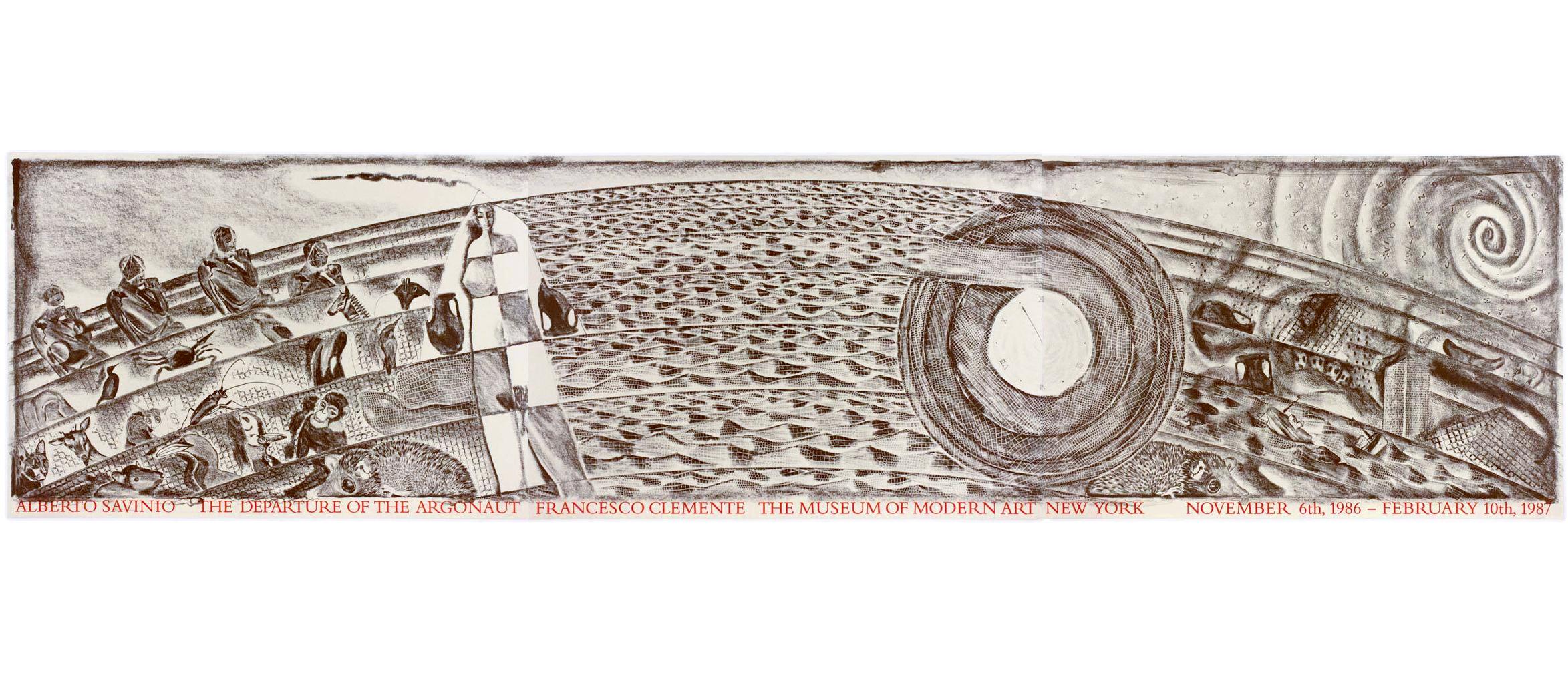 Vintage MOMA Francesco Clemente Museum of Modern Art 1986 dream myth poster 1