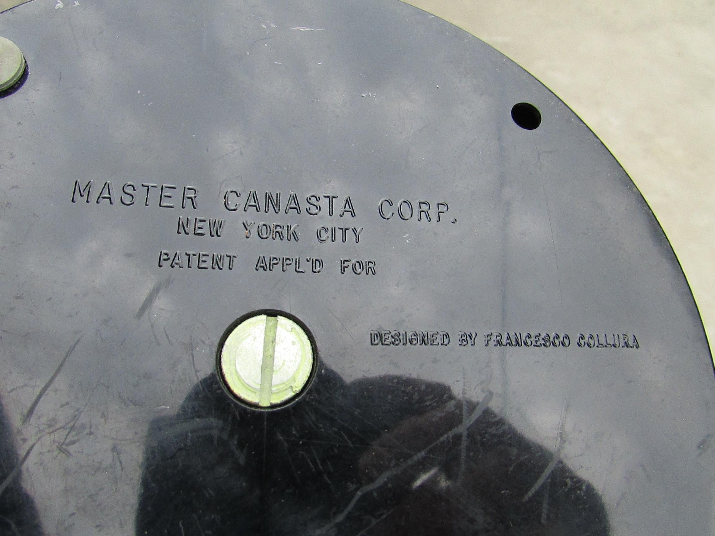 Mid-Century Modern Francesco Collura Designed Master Canasta Poker or Gaming Chip Dispense For Sale