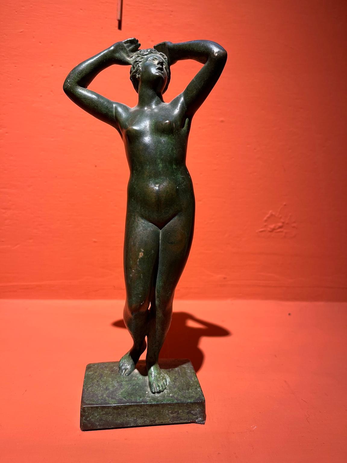 Statua bronzetto figurativo mitologico nudo manierismo del XIX secolo
