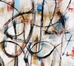 « inciso I », peinture abstraite italienne contemporaine, rythme musical, énergie dansante