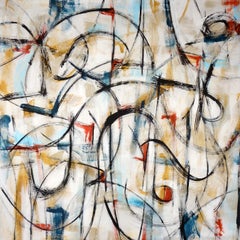 "Inciso II" contemporary Italian abstract painting musical rhythm dance energy