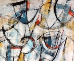 ""Sensibile II" Peinture italienne abstraite contemporaine - Musique Rhythm Energy Flow