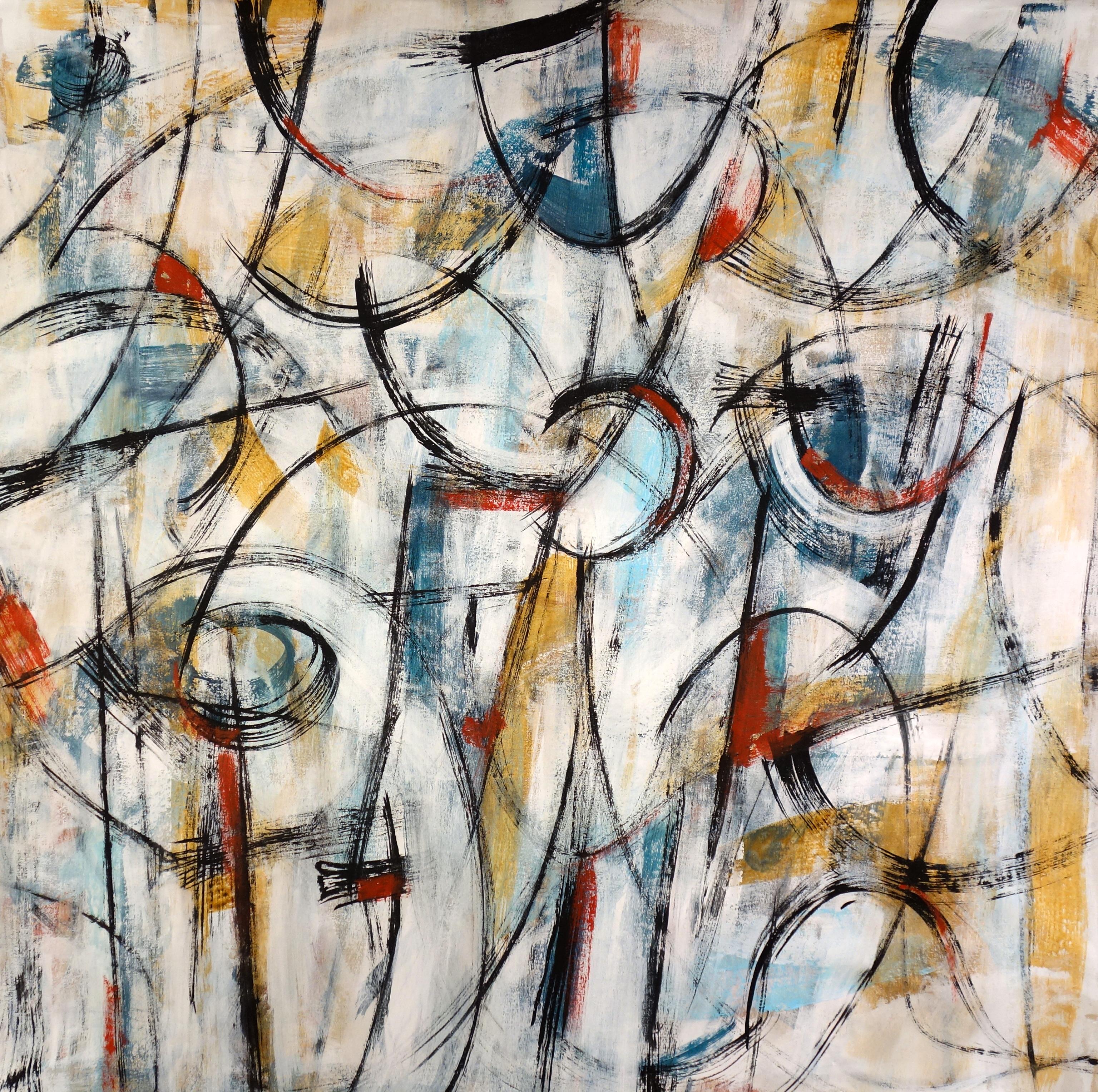 "Sensibile II " Contemporary Abstract Italian Painting Music Rhythm Energy Flow - Mixed Media Art by Francesco D'adamo