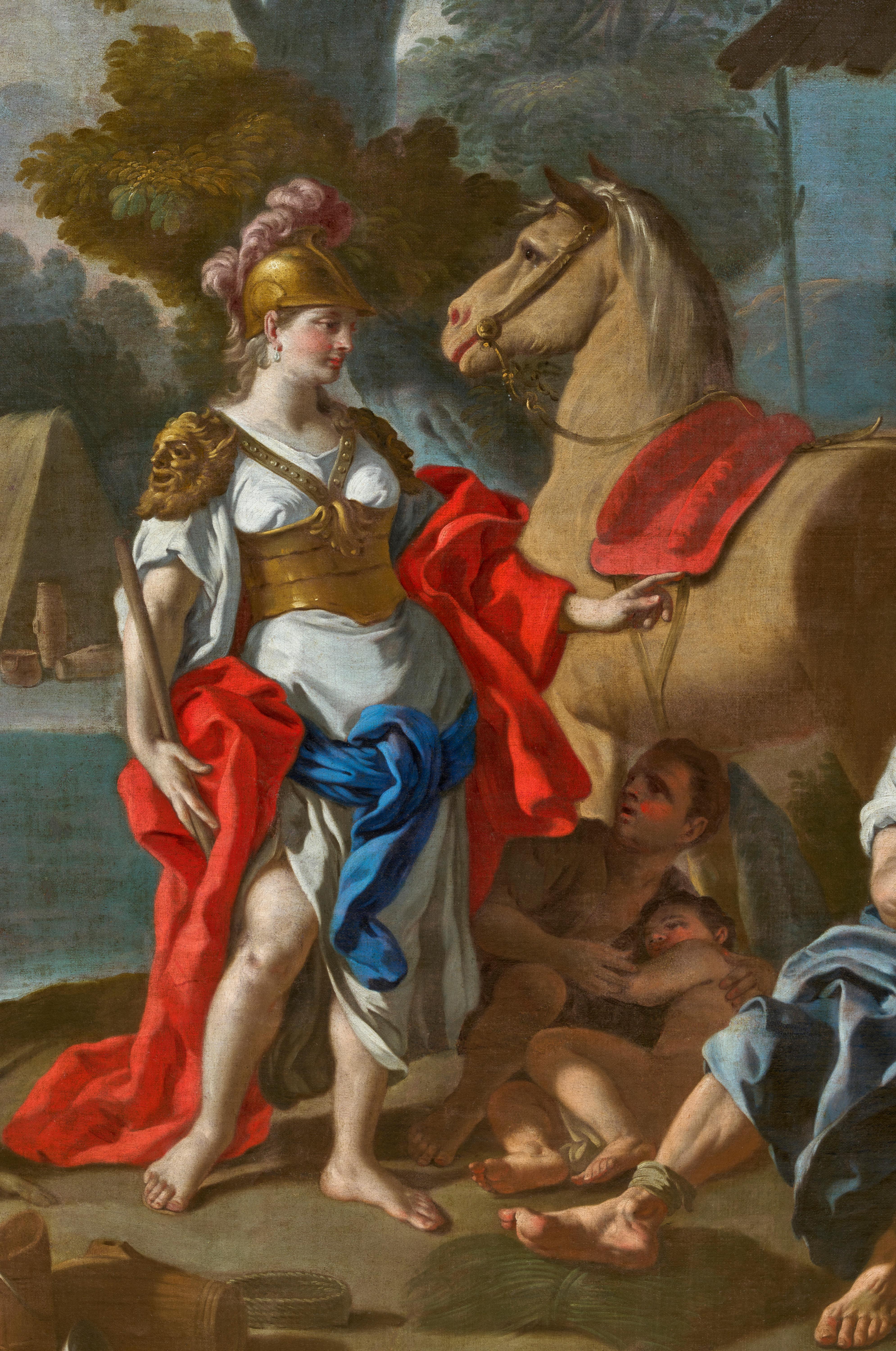 Herminia und die Hirten, ein Gemälde von Francesco de Mura (Napoli 1696 - 1782) im Angebot 4